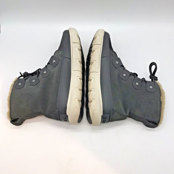 Sorel Explorer II Joan Waterproof Boots Womens 6.5 Grill/Fawn Gray Suede Lace Up - Picture 7 of 12